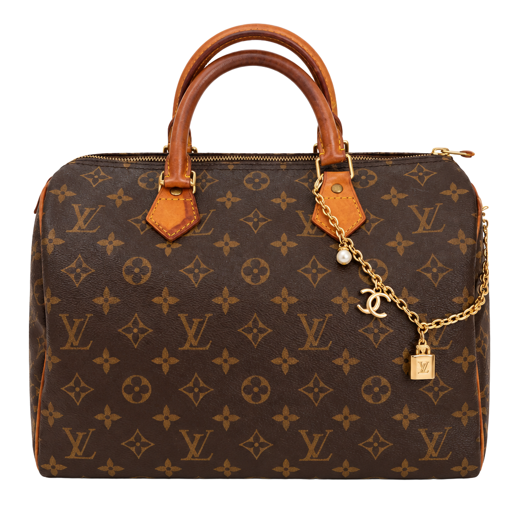 Louis Vuitton Monogram Speedy 30 Handbag Brown 1