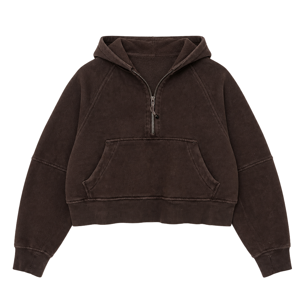 Lululemon Scuba Oversized Half-Zip Hoodie Espresso Brown XS/S 1