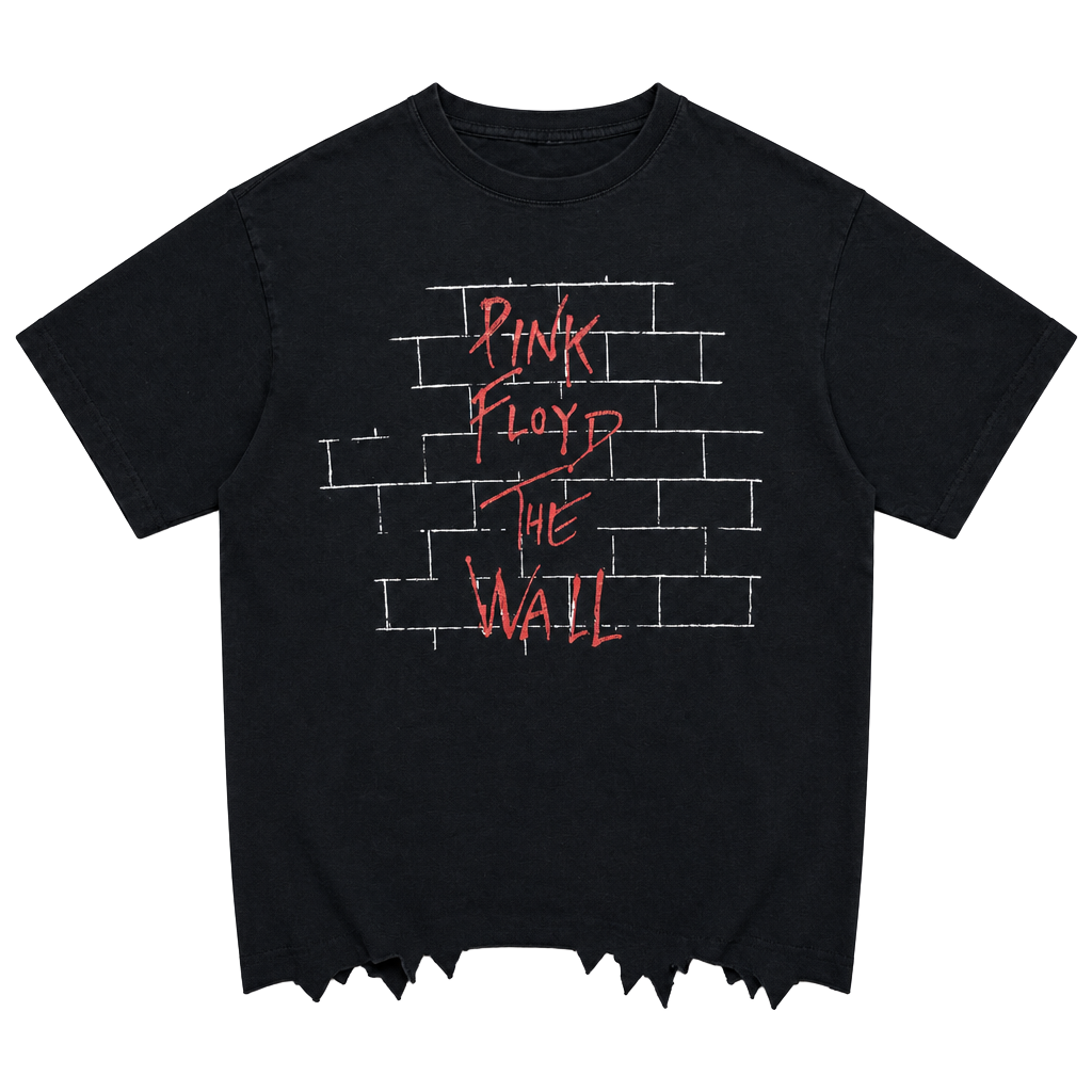 Pink Floyd The Wall Black Graphic T Shirt Boxy Band Tee Tagless 1