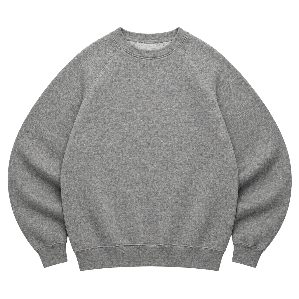 Vintage Russell Athletic Gray Crewneck Sweatshirt L Distressed Boxy Raglan 1