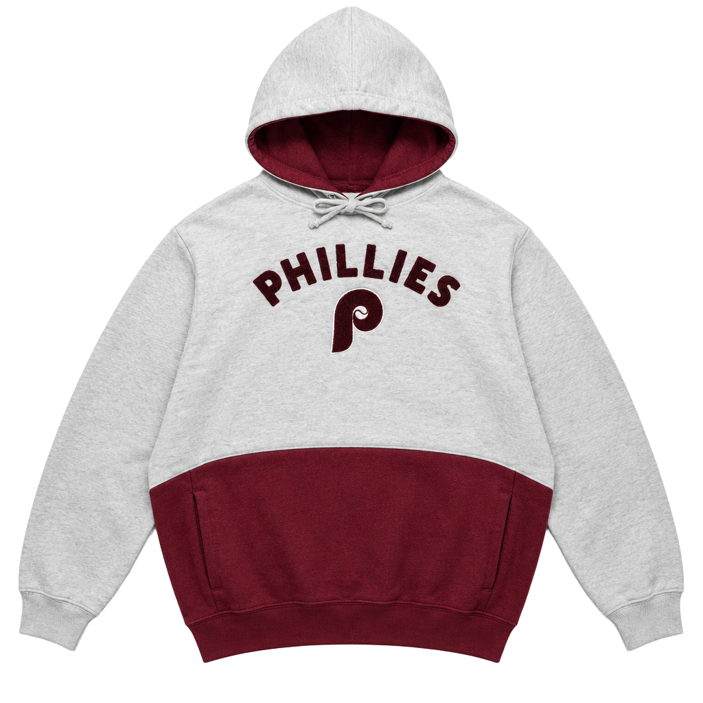 Philadelphia Phillies Fanatics 4XL Colorblock Pullover Hoodie MLB Embroidered 1