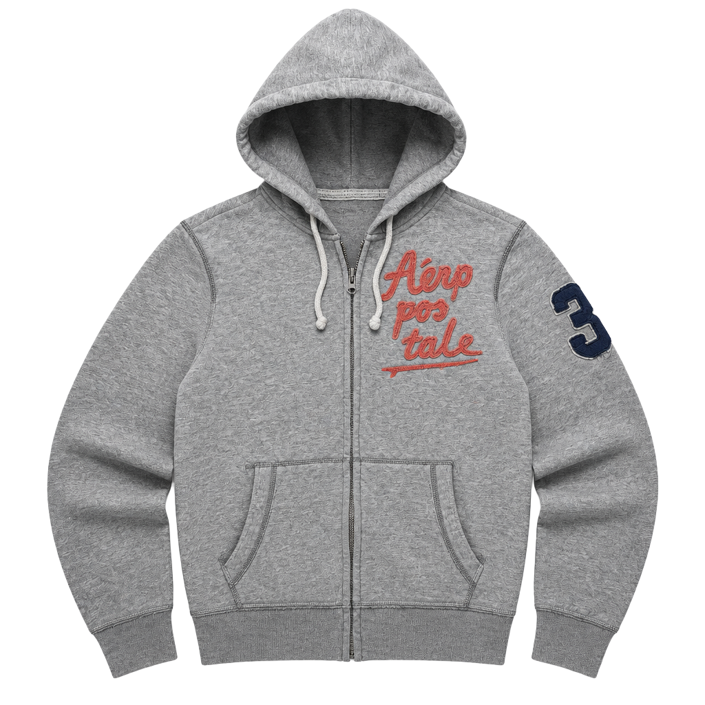 Vintage Y2K Aeropostale XL Montauk Surfing Club Full Zip Graphic Hoodie 1