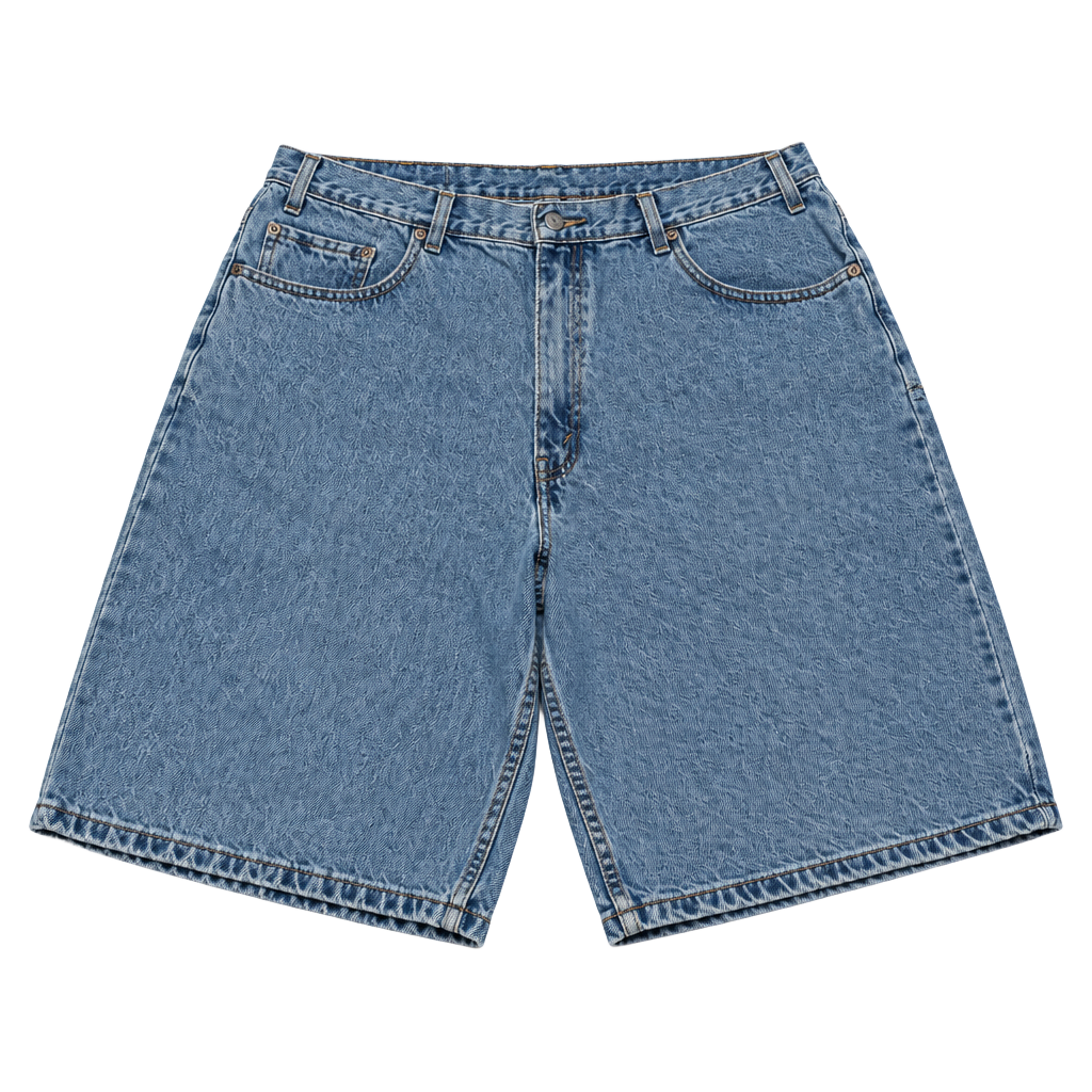 Vintage 1999 Levi’s 560 Denim Shorts Men’s 36 Baggy Distressed Light Wash 1