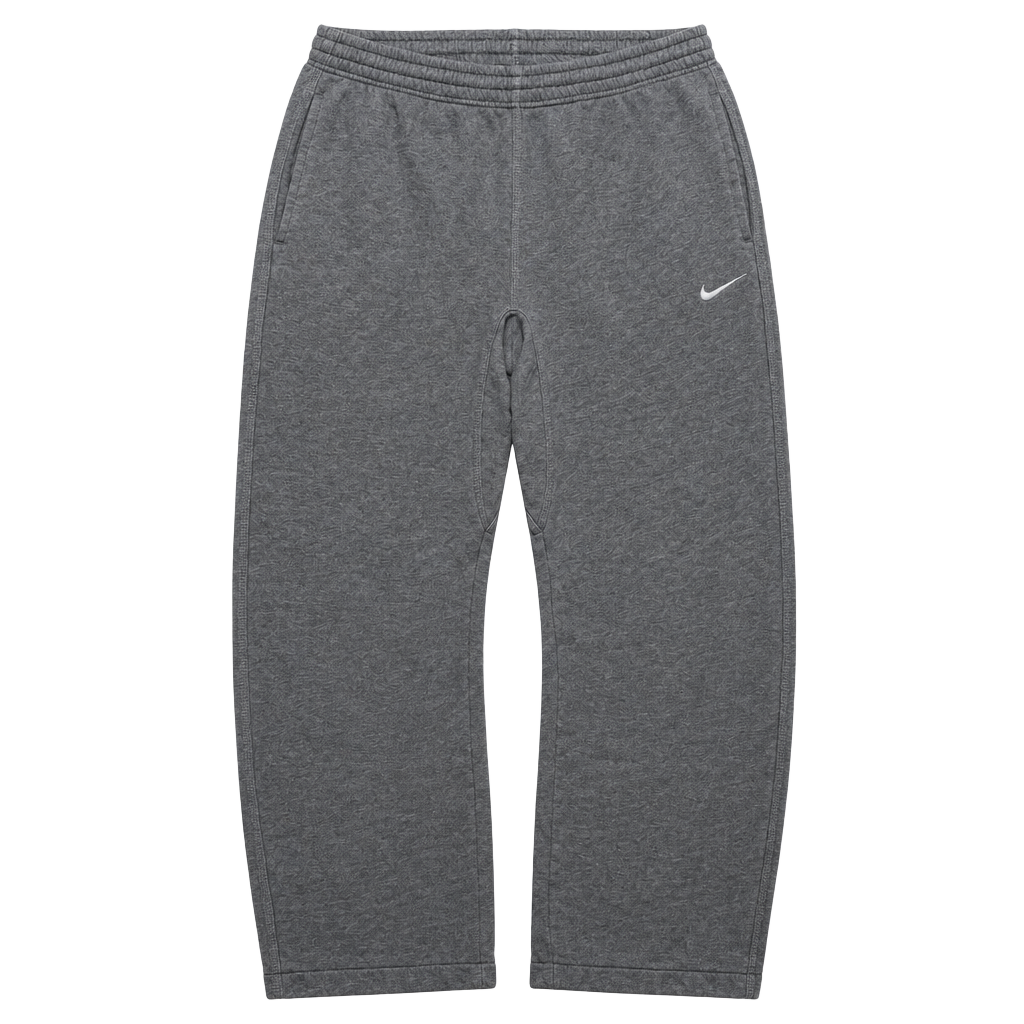 Nike Retro 2010s Gray Fleece Sweatpants Baggy Straight Leg Men's L 1
