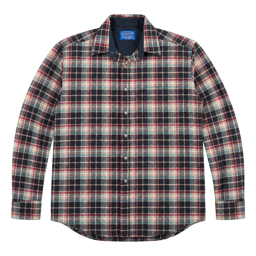 Pendleton 100% Virgin Wool Plaid Board Shirt 1