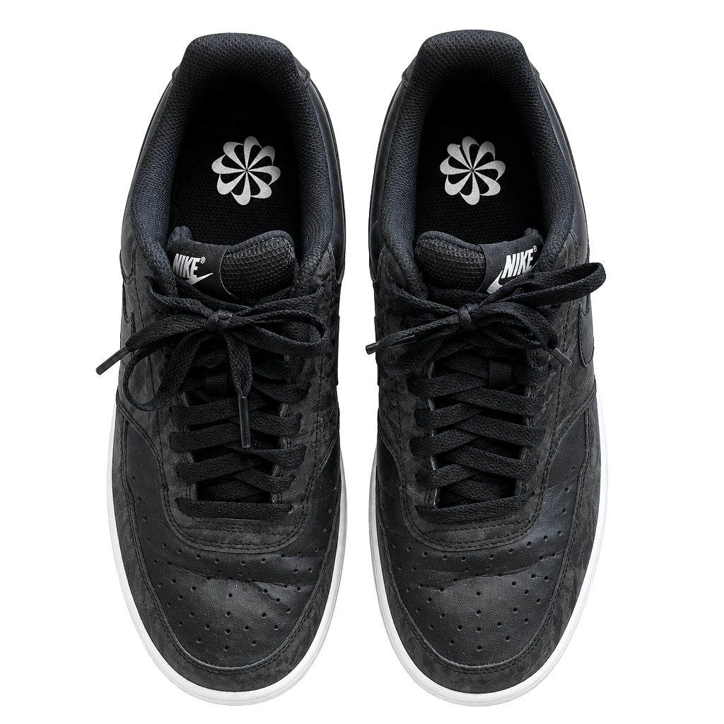 Nike Court Vision Low Sneakers Black White 1