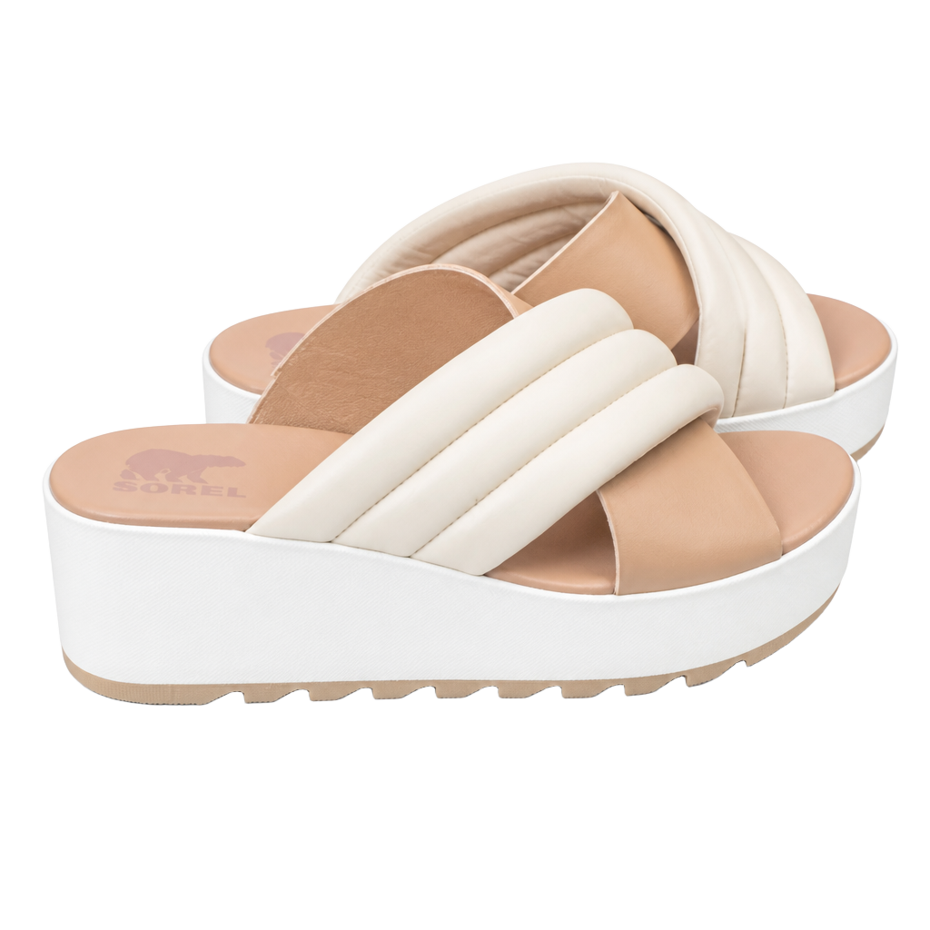 Sorel Cameron Puff Leather Wedge Sandals 1