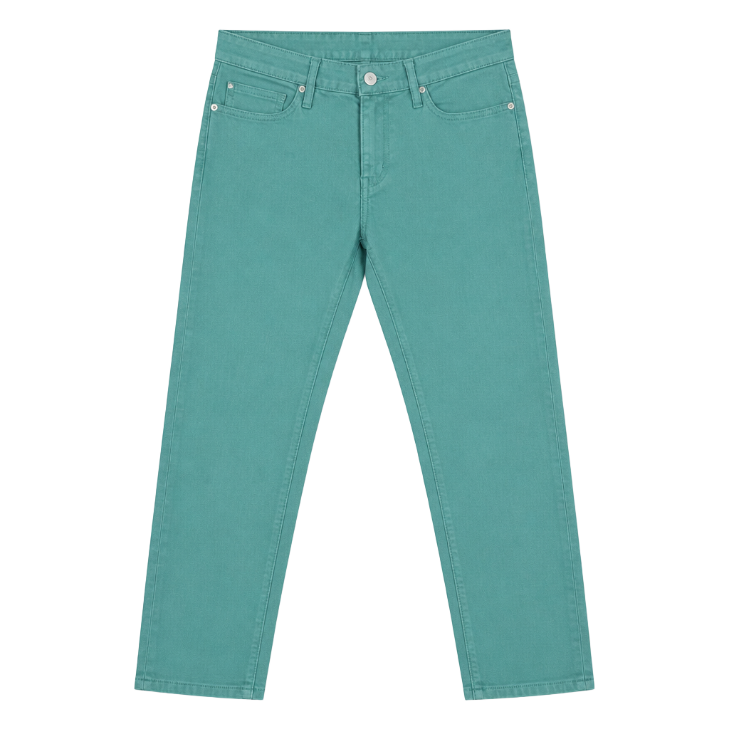 Fossil Long Live Vintage Pencil Slim Cut Green Jeans Size 29 1