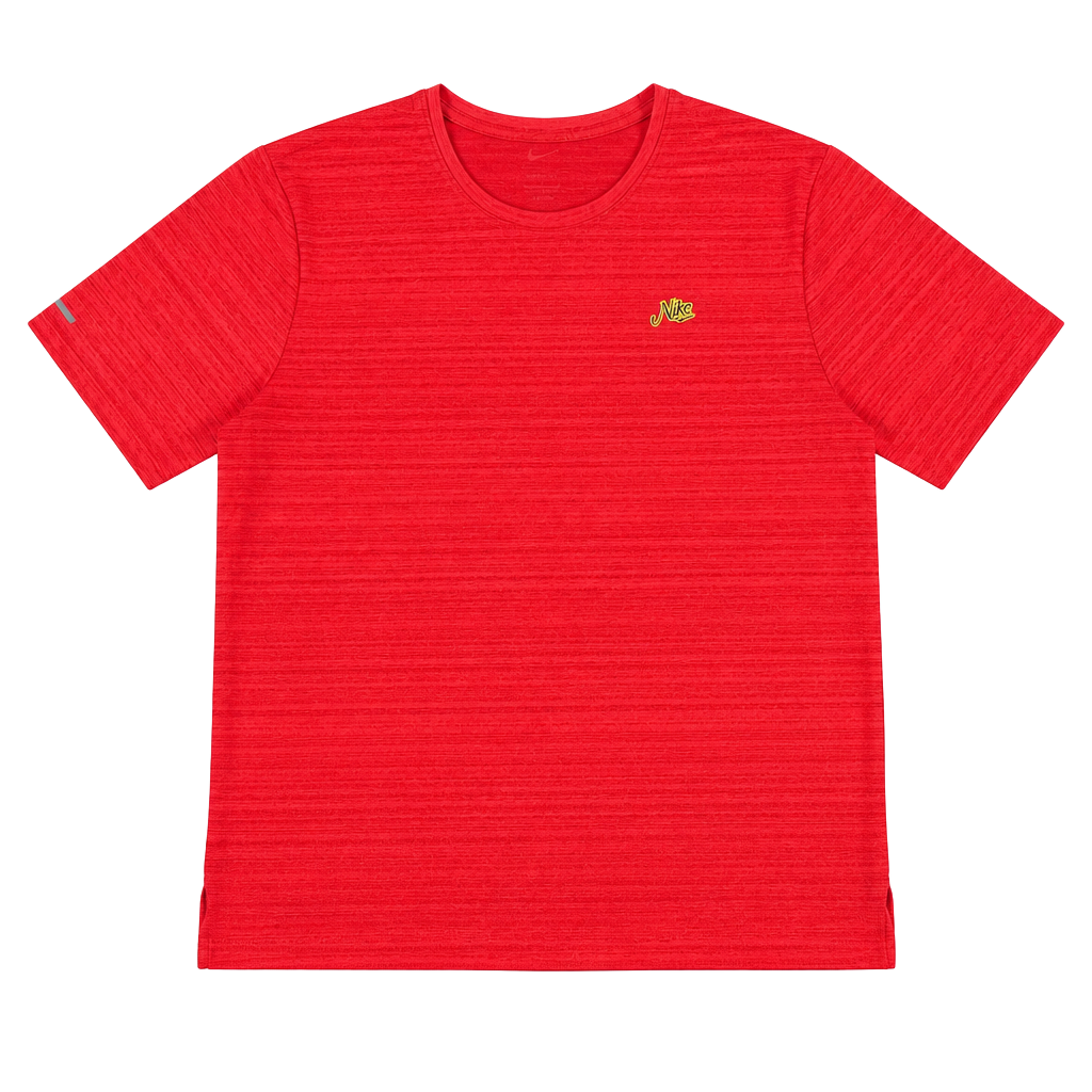 Nike Dri-FIT Miler Running T-Shirt Red Short Sleeve Men's Large 1