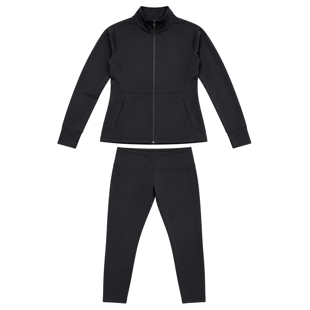 Jockey Women's Full Zip Active Performance Yoga Jacket - Black 1