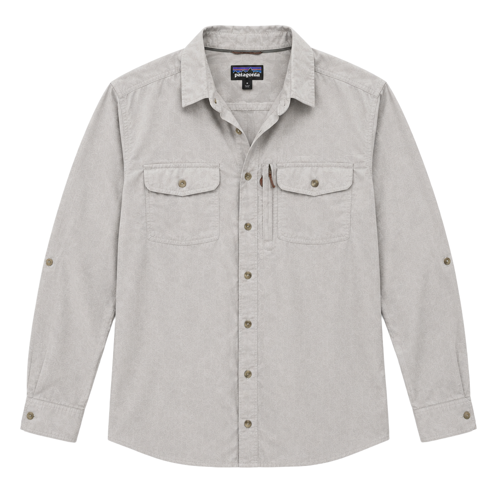 Patagonia Long-Sleeve Shirt Size S Beige Worn Wear 1