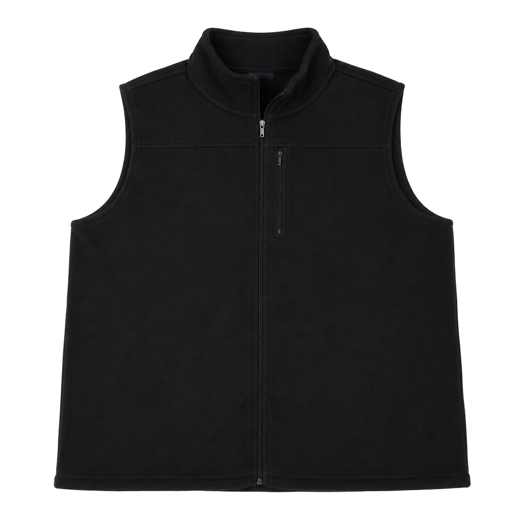 George Men's Full-Zip Sherpa Lined Fleece Vest with Chest Pocket 1