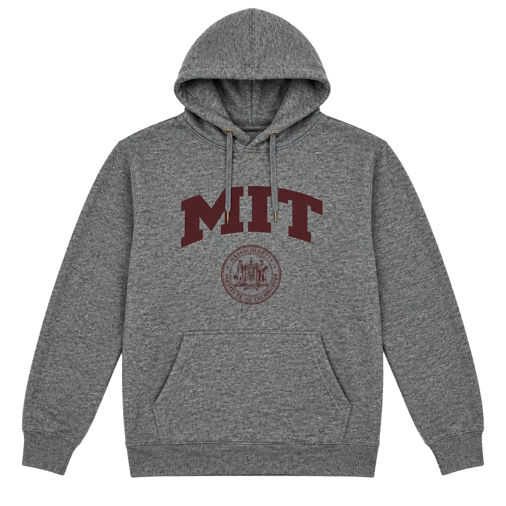 League Collegiate Wear MIT Hoodie Size M Gray Triblend Sweats Pullover 1