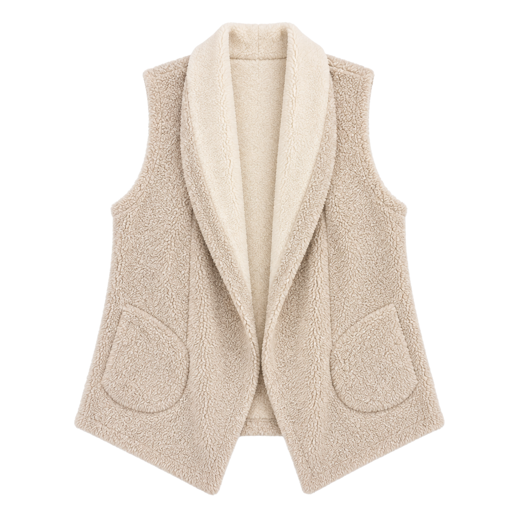 Ralph Lauren Faux Fur Vest Size M Beige Sherpa Lined 1