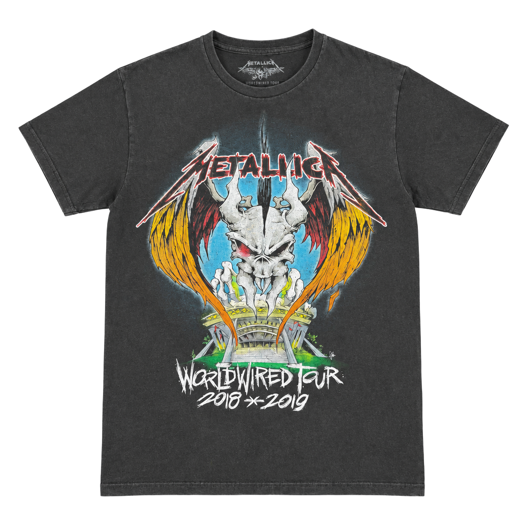 Metallica WorldWired Tour 2018-2019 T-Shirt Size M Black Band Concert Tee 1