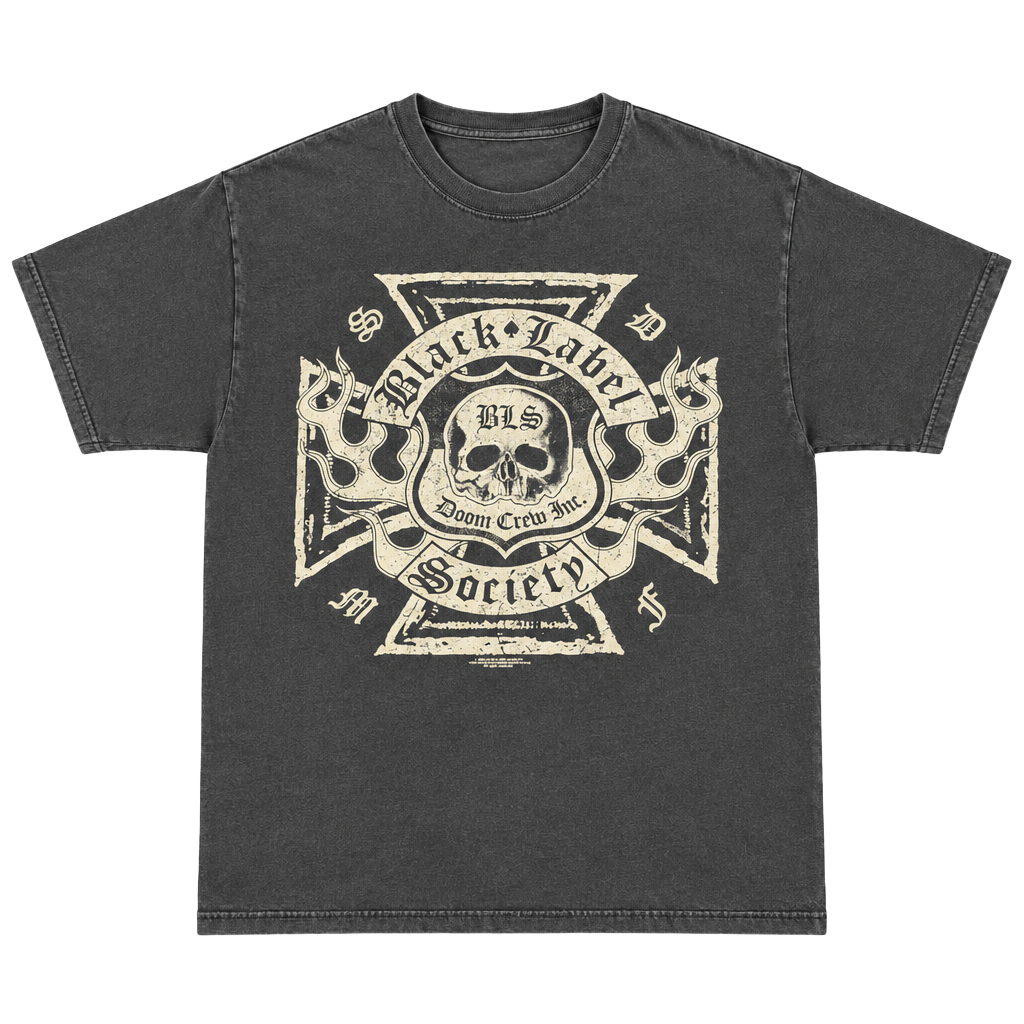 Hanes Black Label Society T-Shirt Size M Black Doom Crew Inc Band Tee 1
