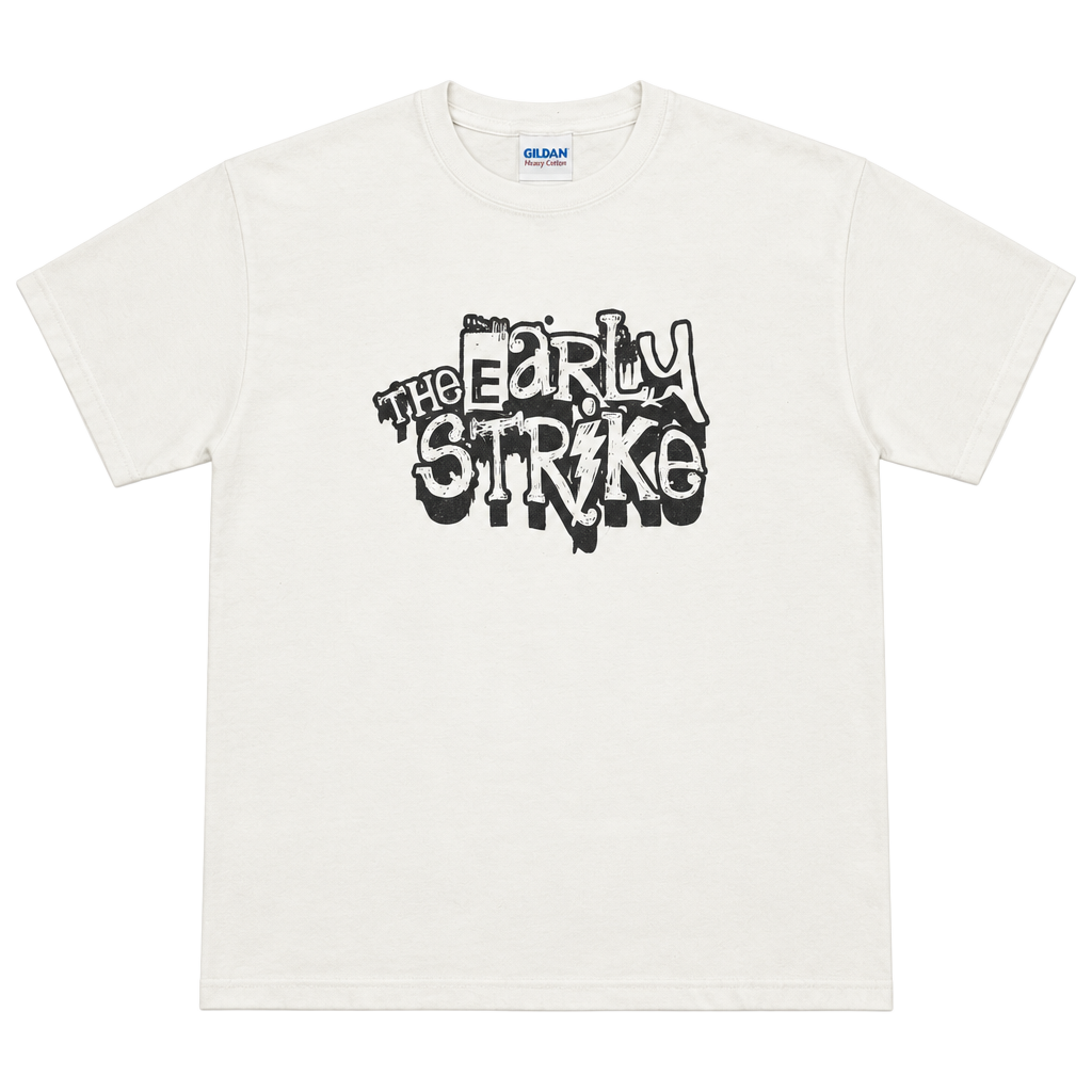 Gildan The Early Strike T-Shirt White Heavy Cotton 1