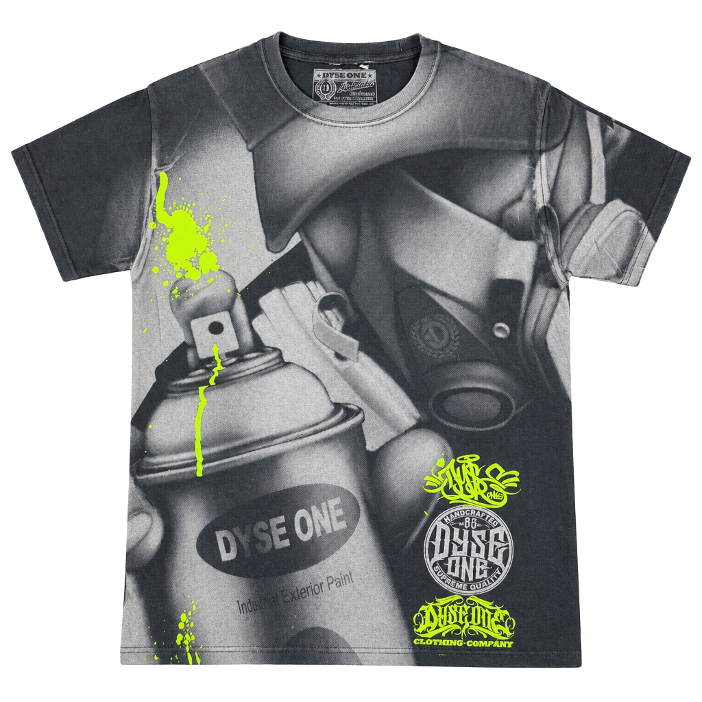 Dyse One Graffiti Graphic T-Shirt Size Medium Black Spray Paint 1