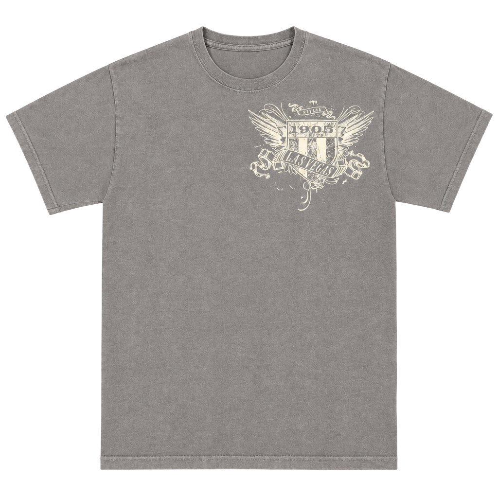 Gildan Las Vegas 1905 Graphic T-Shirt Size M Gray Cotton 1
