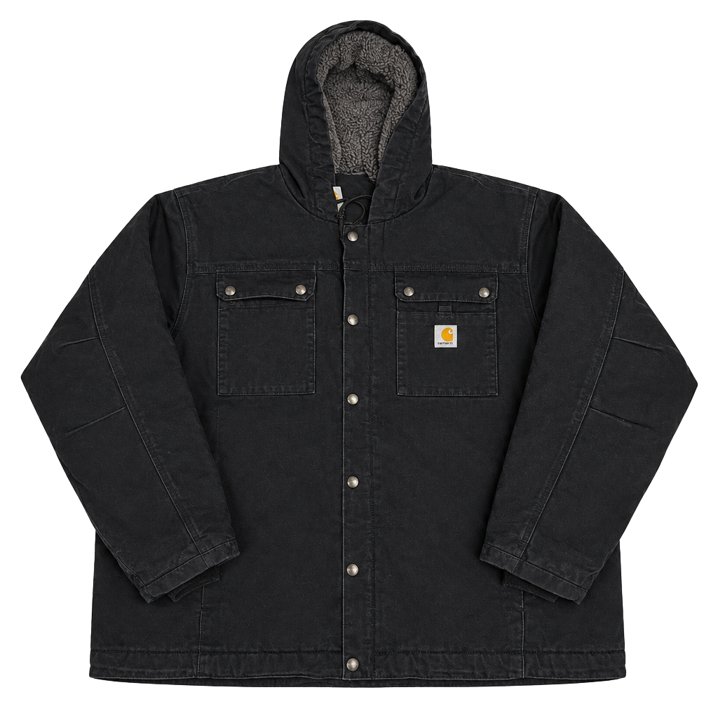 Carhartt Bartlett Sherpa Lined Men's 2XL Black Utility Jacket 103826 1