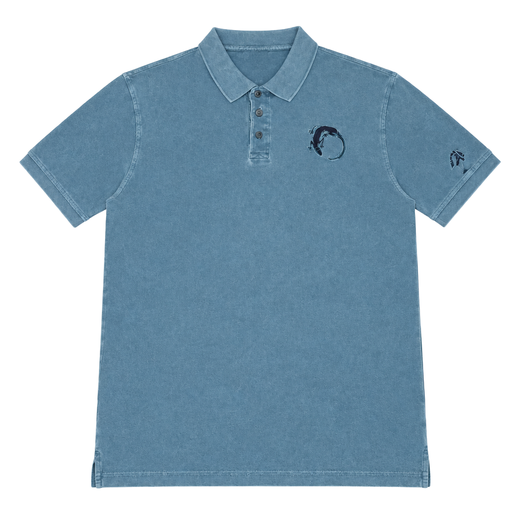 Gecko Hawaii Polo Shirt Size XL Gray Lizard Embroidered Vintage 1