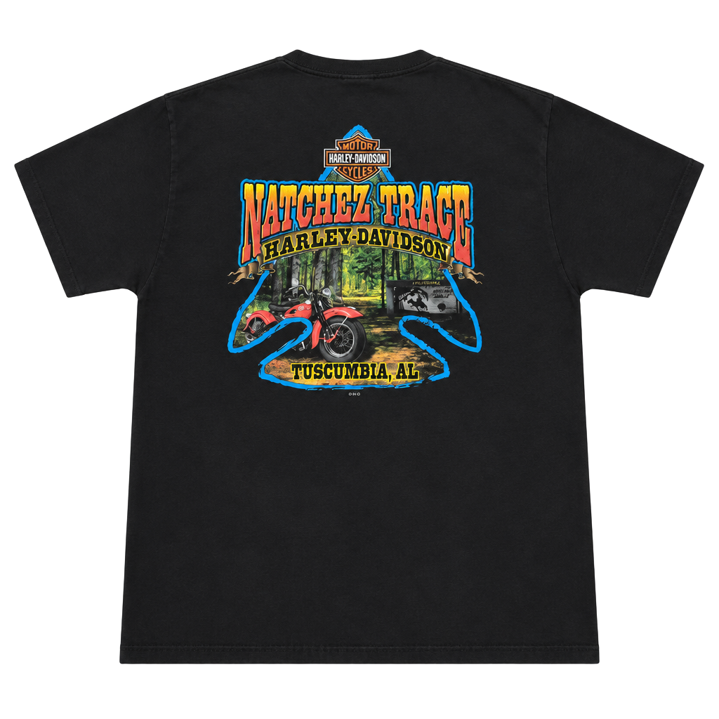 Harley Davidson Natchez Trace T-Shirt X-Large Black Tuscumbia AL 2012 1