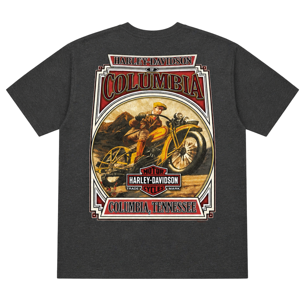 Harley Davidson Columbia Tennessee T-Shirt Size 3XL Gray 1
