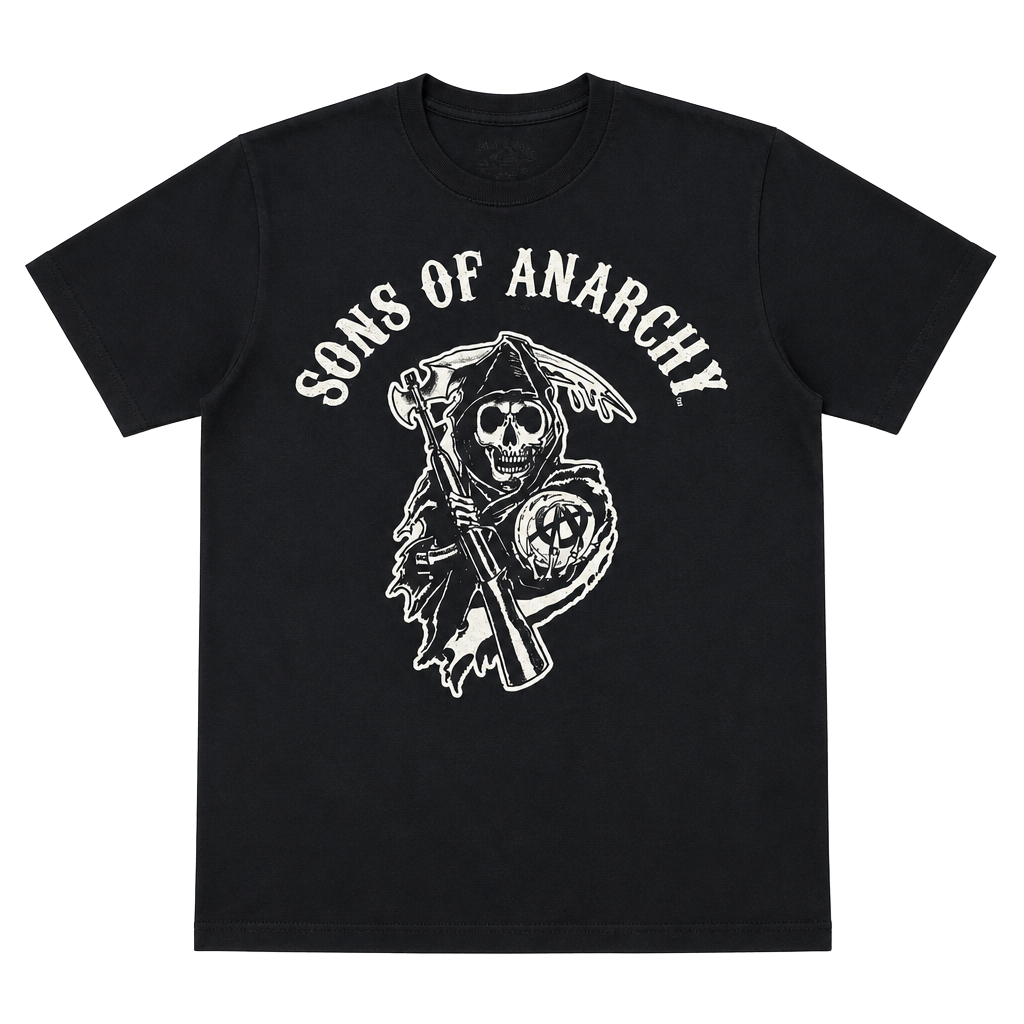 Sons Of Anarchy T-Shirt Size XL Grim Reaper Black Graphic Tee 1