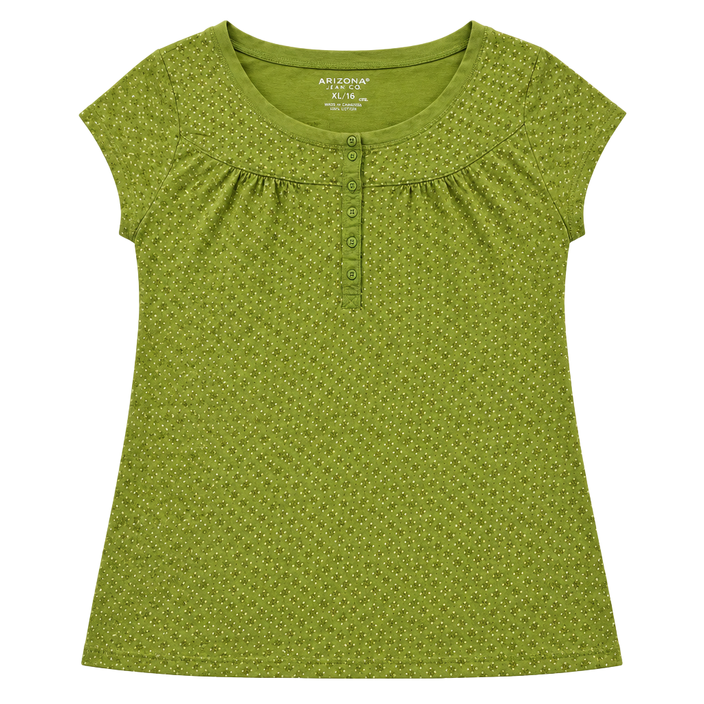No Boundaries Shirt Size XL Green Patterned Button Front Short Sleeve 1