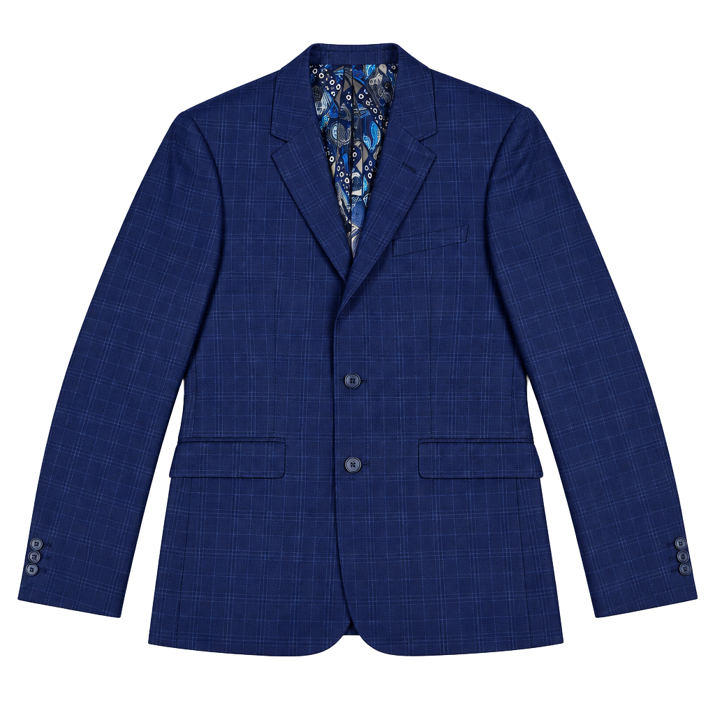 Ted Baker Modern Fit Blue Windowpane Blazer Jacket 1