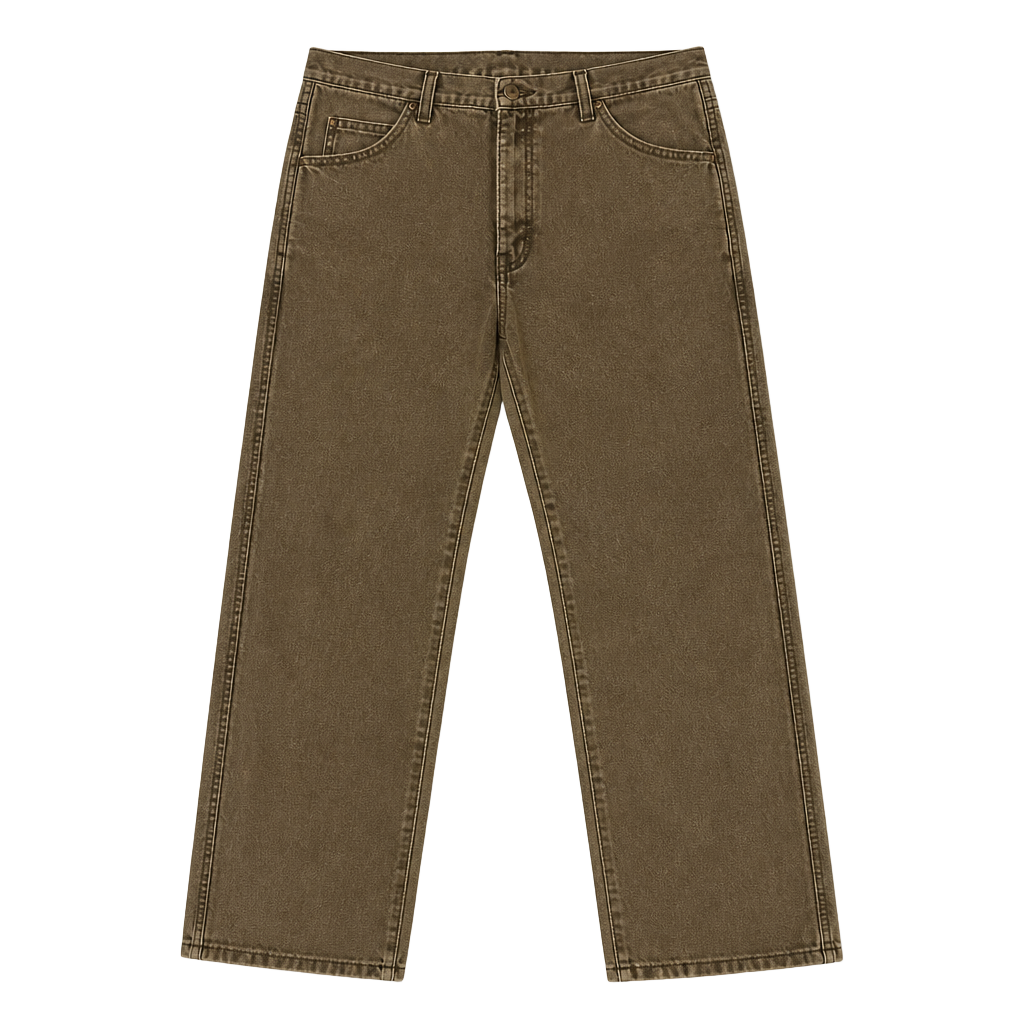 Wrangler Rugged Wear Inner Fleece Work Jeans Brown 1