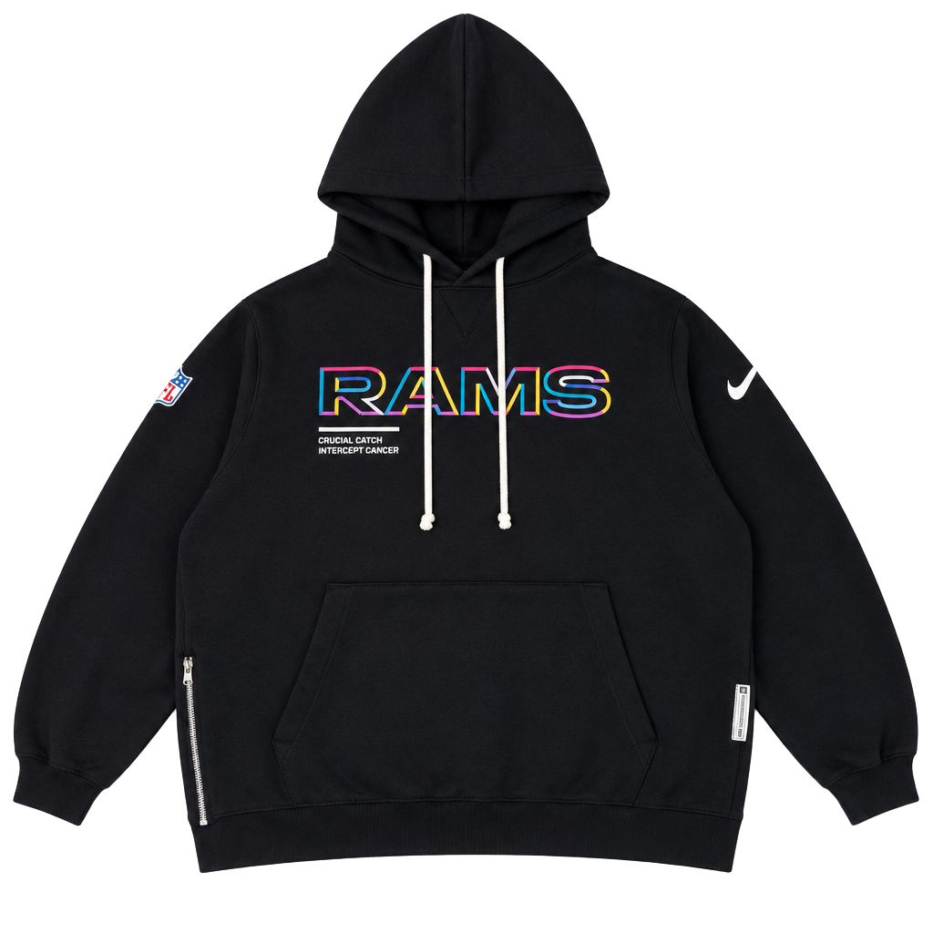 Nike Rams Crucial Catch Pullover Hoodie Size 3XL Black NFL 1