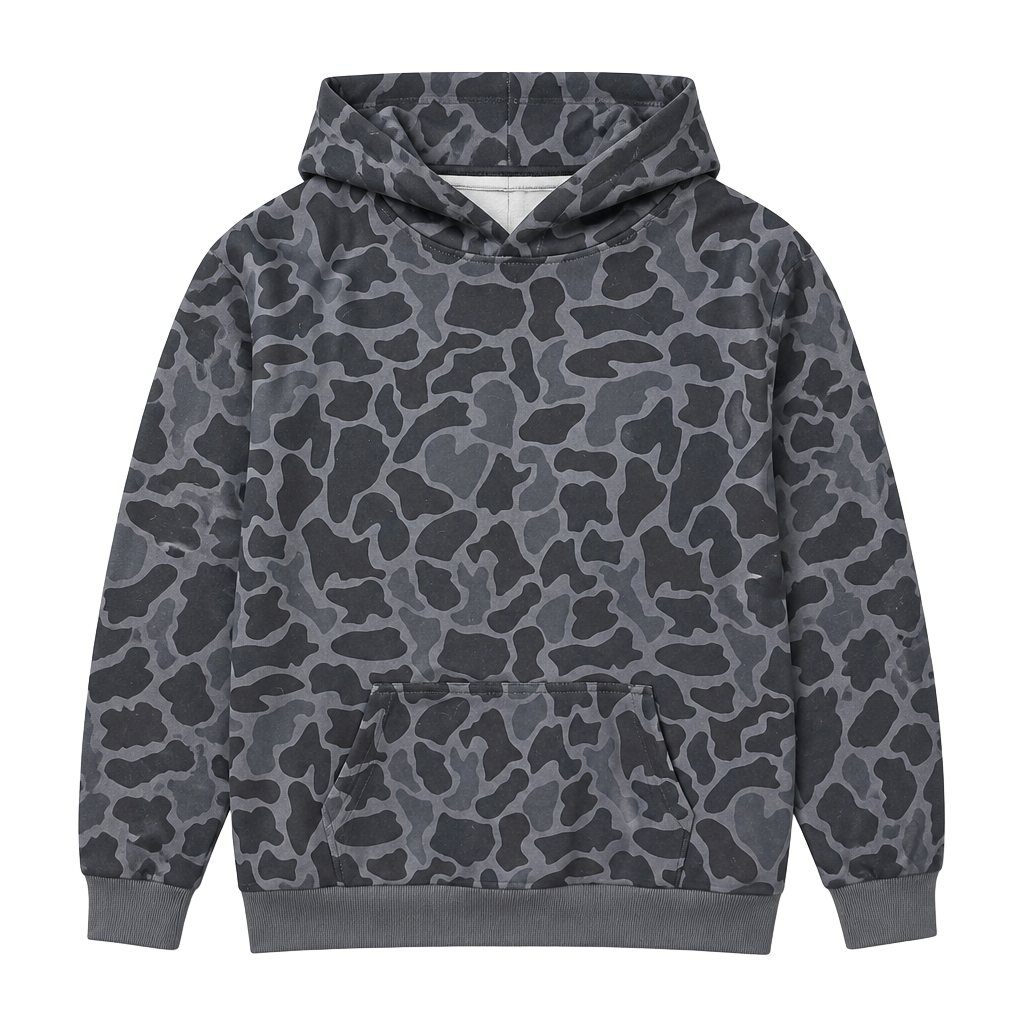 birdie Hoodie Sweatshirt Size 2XL Black Gray Camo 1