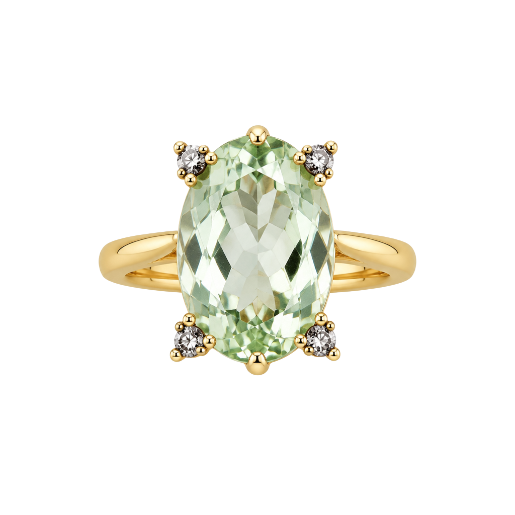 Brilliant Earth Garden Party Prasiolite Diamond Cocktail Ring Size 7 1