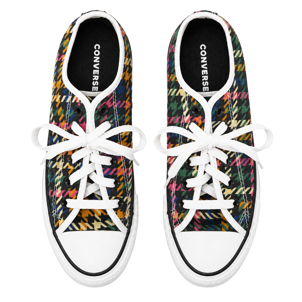 Converse Gen Z Blokette Multi-Color Houndstooth Sneakers 1