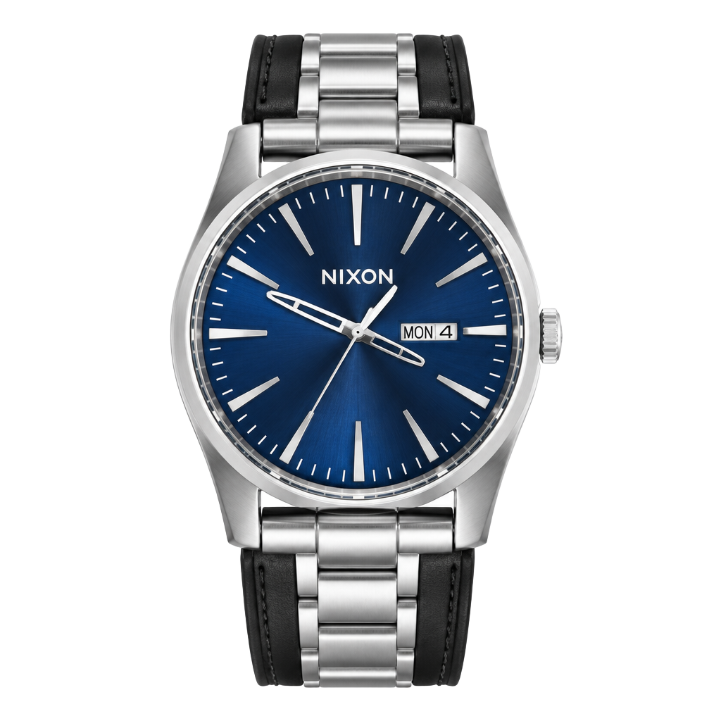 Nixon Sentry SS Watch Blue Sunray Stainless Steel 1