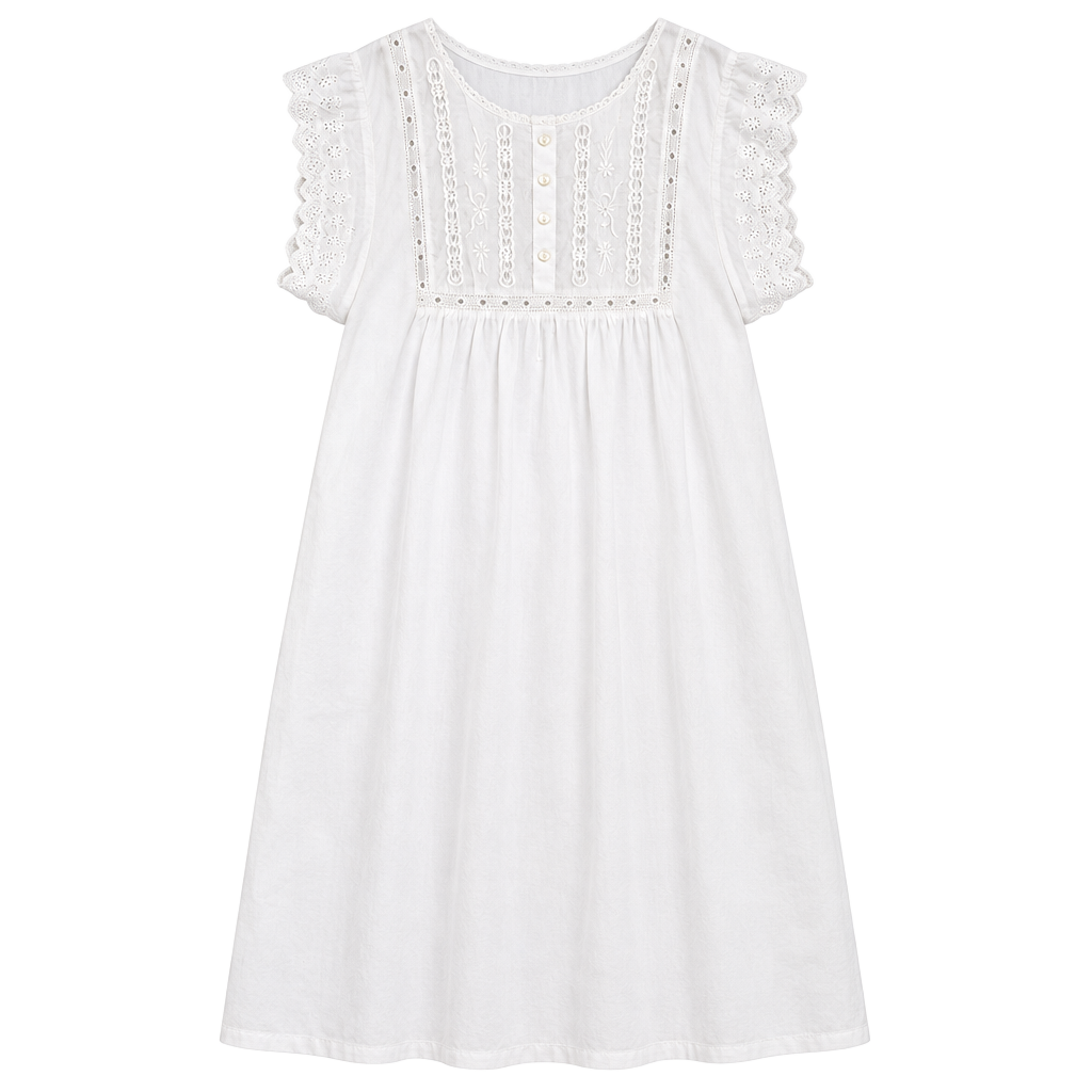 Victorian Classics Nightgown Size 3X White Cotton Lace 1