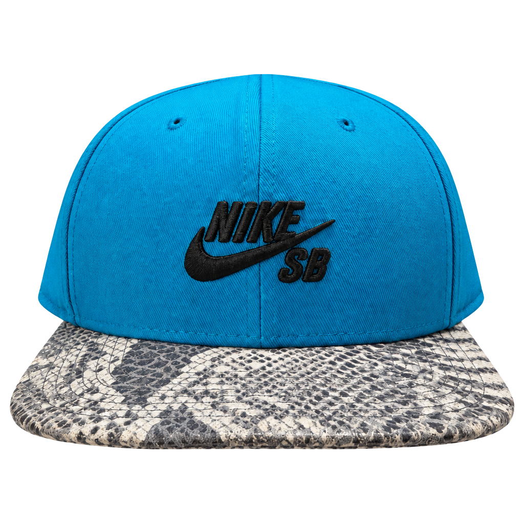 Nike SB Icon Pro Snapback Hat One Size Blue Black Snake Print 1