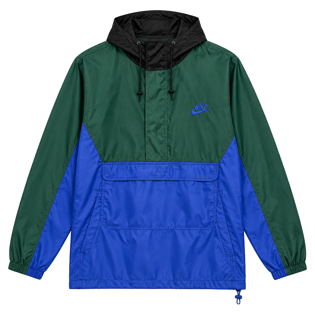 Nike Vintage Anorak Windbreaker Jacket Green Blue Black 1