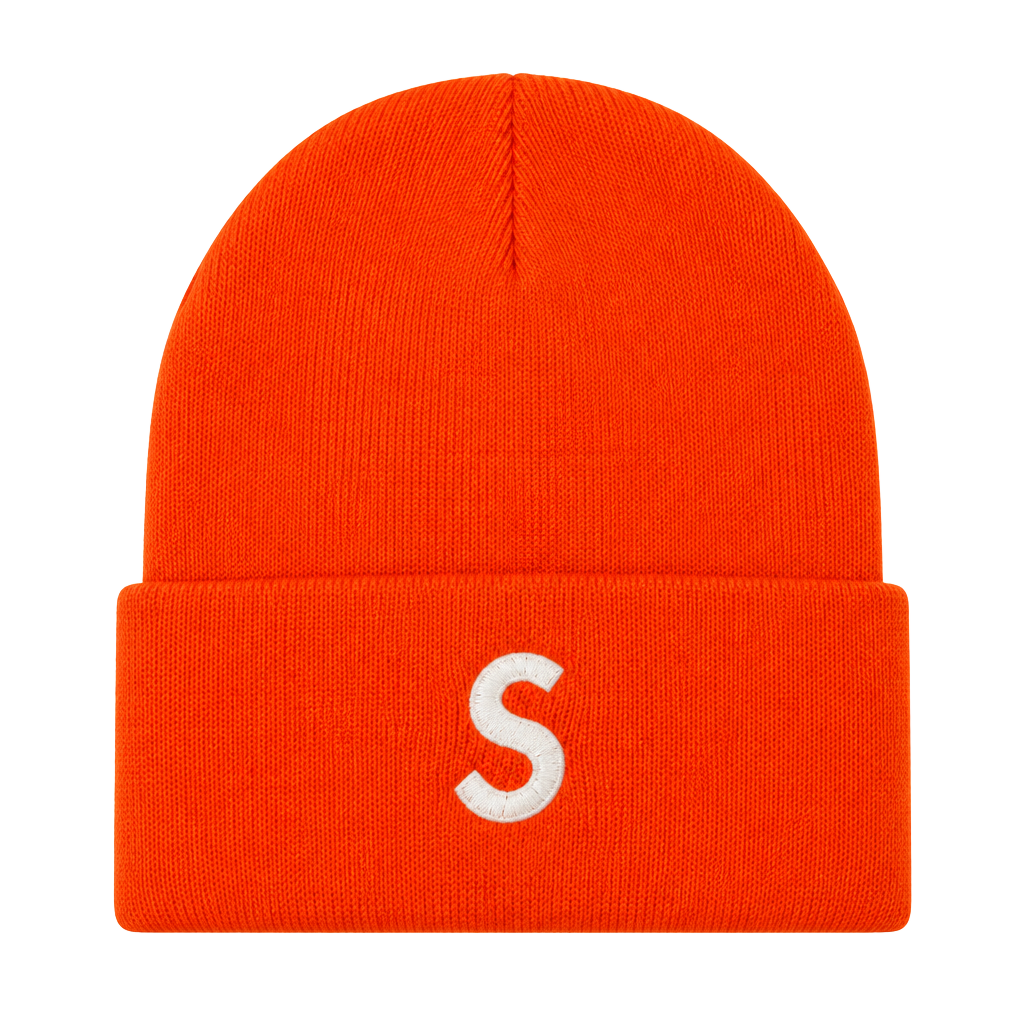 Supreme New Era S Logo Beanie Orange 1