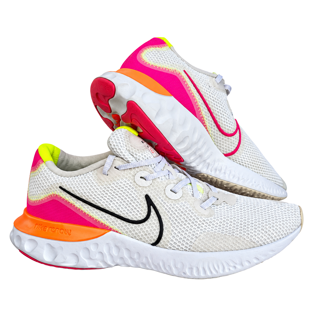 Nike Renew Run Women’s Size 11 White Pink Orange Running Shoes CK6360-005 1