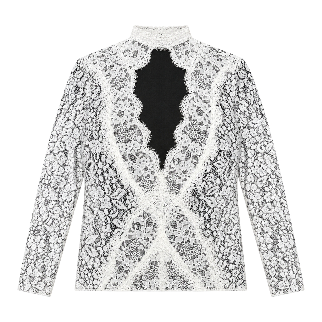 Free People Tell Tale Tunic Dress Size XS White Lace boho Long Sleeve 1