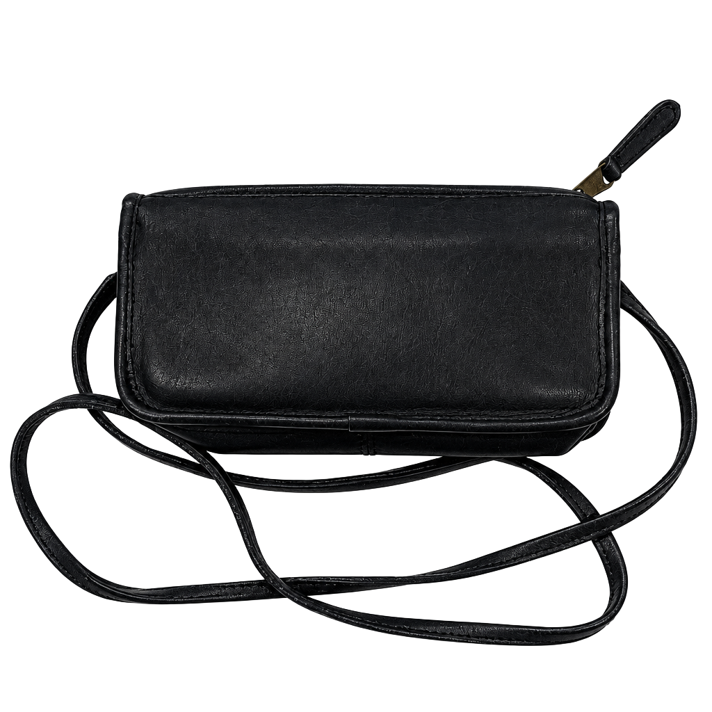 Carriage Court Vintage Leather Crossbody Bag Navy Blue Genuine Cowhide 1