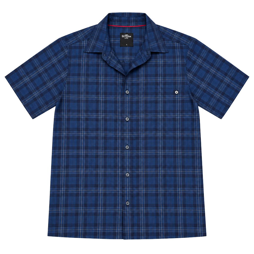 Marmot Eldridge Short Sleeve Plaid Shirt Size S Blue 1