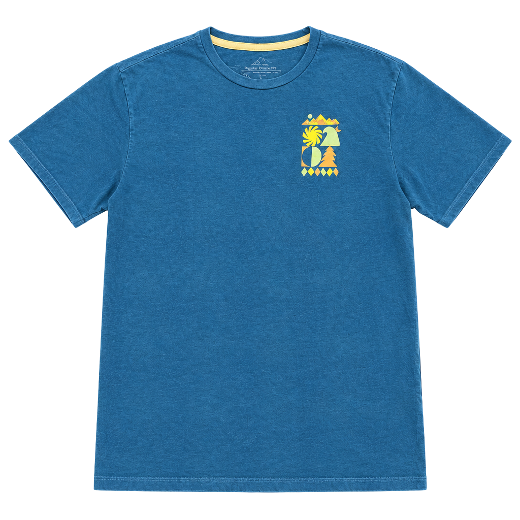 Patagonia Organic Cotton T-Shirt Size Men's M Blue Graphic Tee 1
