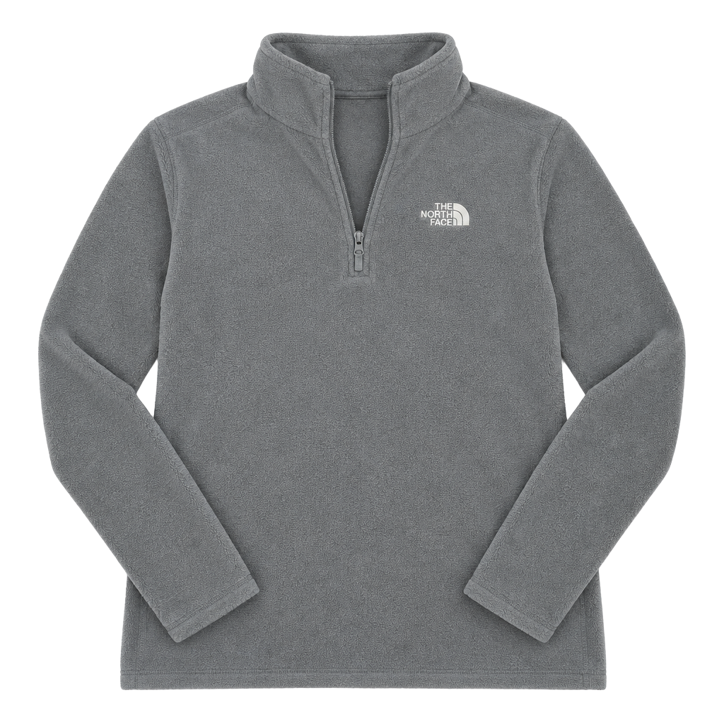 The North Face 1/4 Zip Fleece Pullover Size L Gray 1
