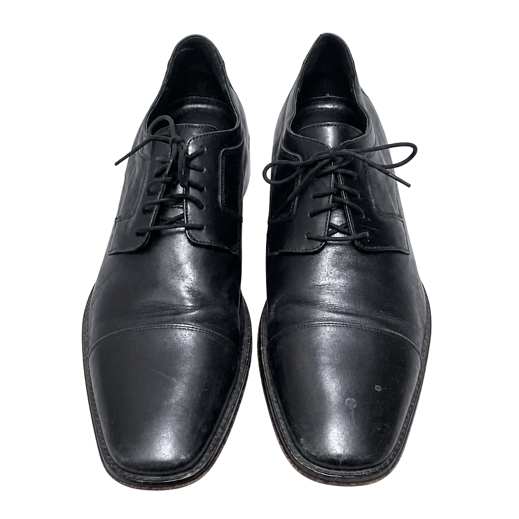 J. Murphy by Johnston & Murphy Black Leather Cap Toe Oxford Shoes 1
