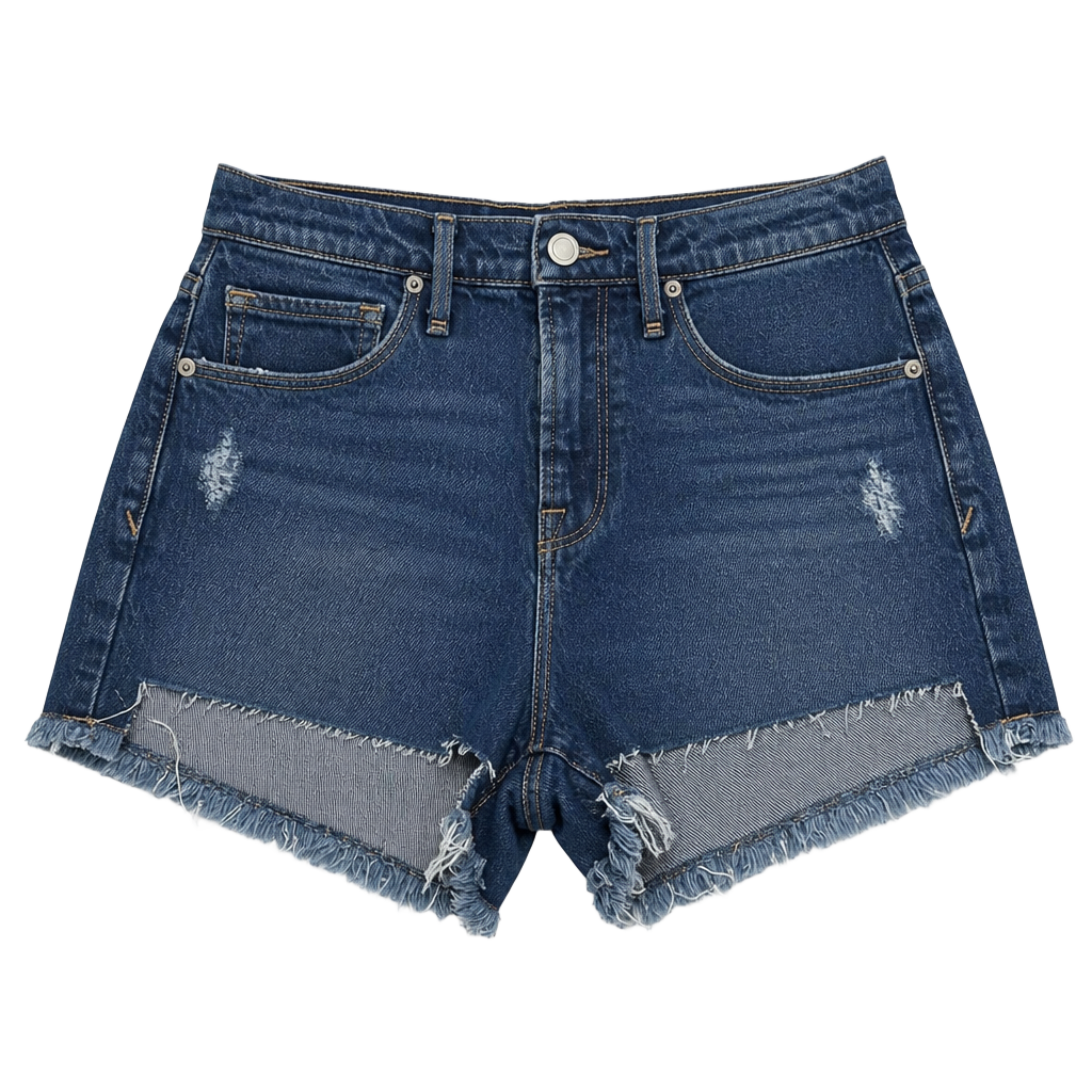 Good American Raw Hem Distressed Denim Shorts Size 2 / 26 1