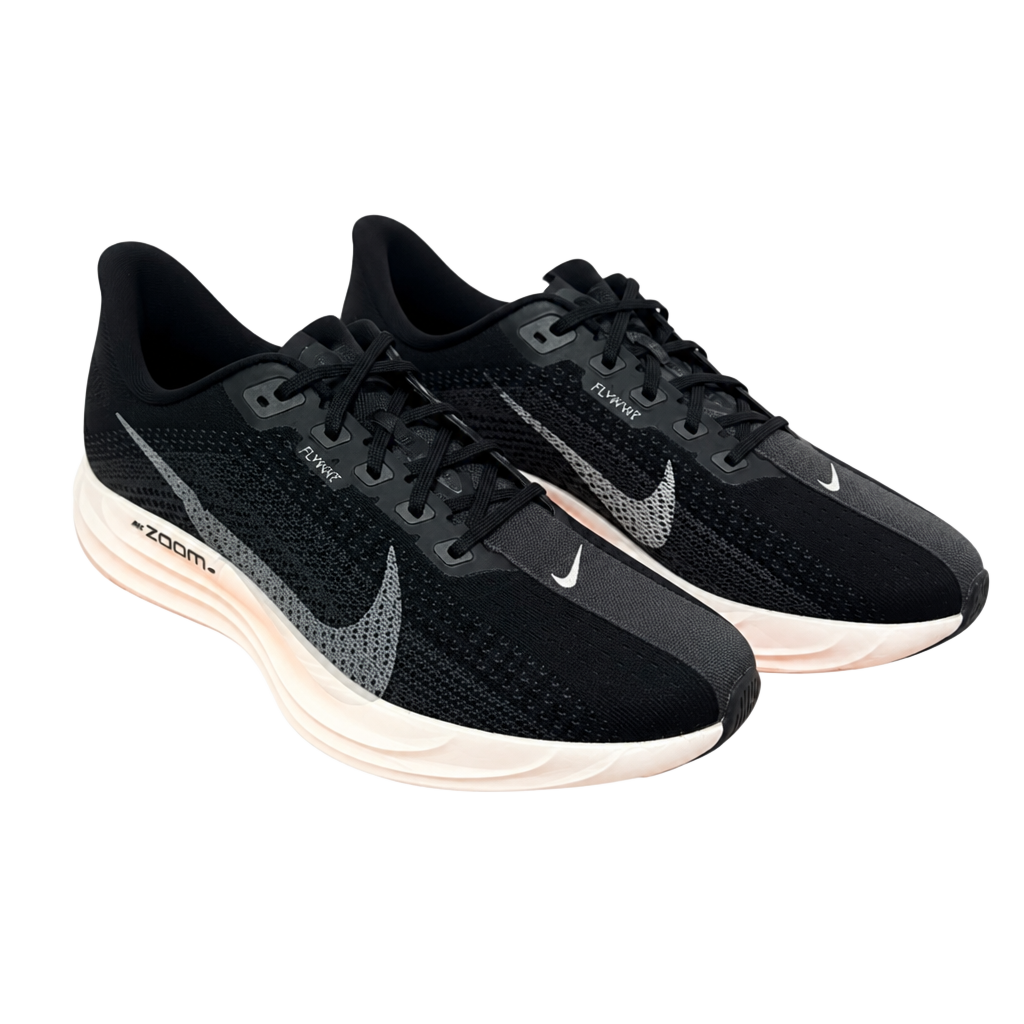 Nike ZoomX Pegasus Plus Size 12.5 Black Pure Platinum Flyknit 1