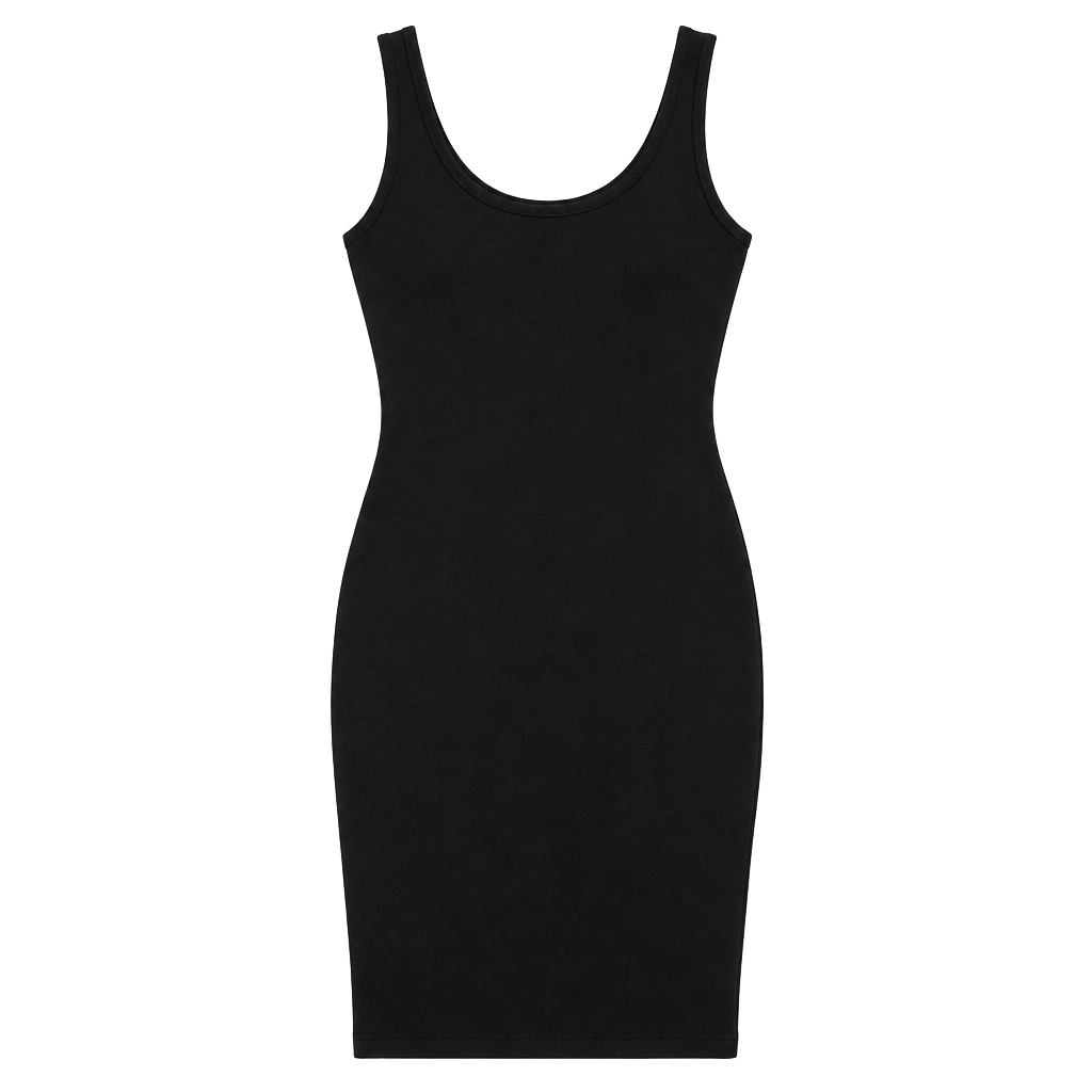 Olivaceous Scoop Neck Sleeveless Mini Dress Black 1